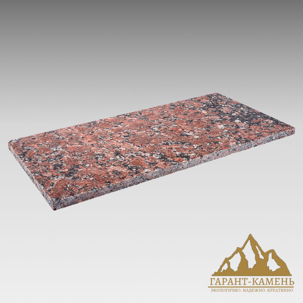 Гранитная плита брашированная Капустинского месторождения 600х300х20